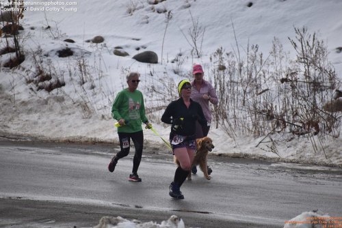 January Thaw 4.5 Miler. I couldn't safely have run it a week before, but a one-week weather postponement allowed me to race with friends and still follow the Ten Percent Rule. PC: Davi Colby Young of Maine Running Photos.